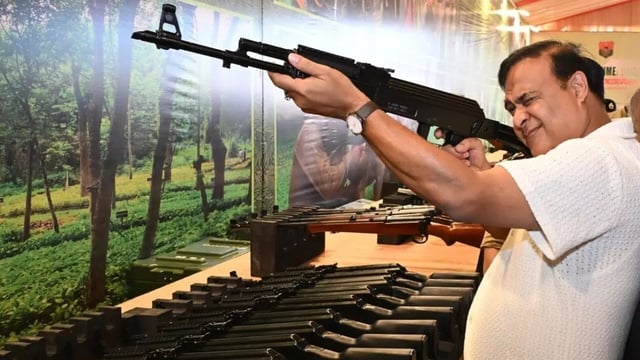 Assam CM Himanta Biswa Sarma in May said that the arms licence policy would not be applicable along the state's borders with Arunachal Pradesh, Meghalaya, Mizoram, and Nagaland. (Image: X/HimantaBiswaSarma)