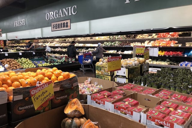 The produce section at the Osaka Marketplace location in Fremont, Calif.
