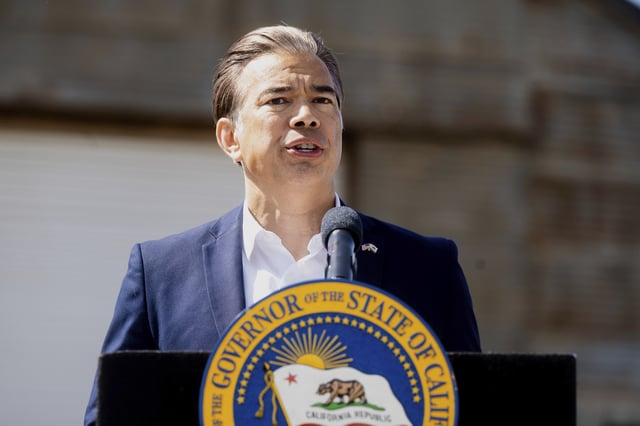 FILE - California Attorney General Rob Bonta speaks during a press conference on April 16, 2025, in Ceres, Calif. (AP Photo/Noah Berger, File)