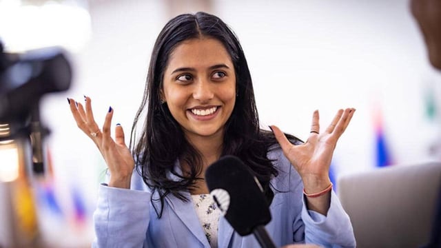Divya beat China’s world No.4 Tan Zhongyi and become the first Indian to reach the final of the FIDE Women’s World Cup. (FIDE)