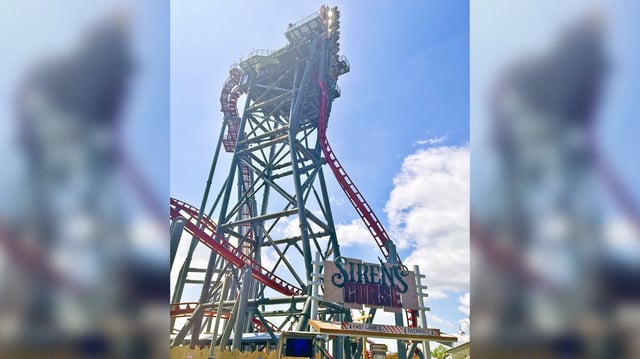 Siren’s Curse at Cedar Point, Sandusky, Ohio.