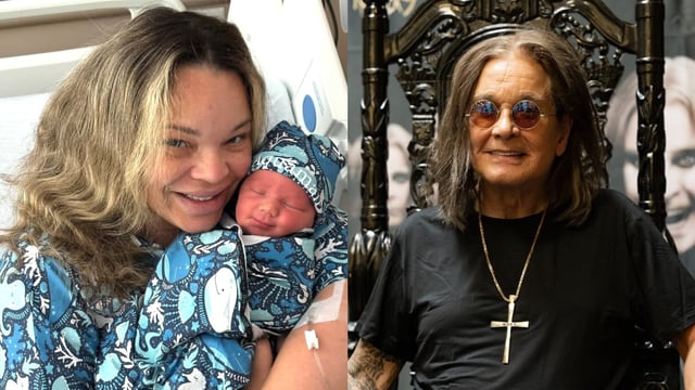 Trisha Paytas with her newborn son; Ozzy Osbourne