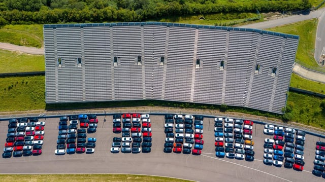 New cars being stored before going to the showrooms