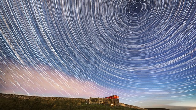 A composite photo of the Perseid meteor shower above the Yorkshire Dales in 2017. It will be visible again from this week
