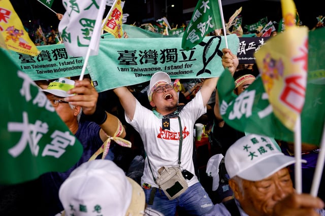 Supporters of the recall movement gather in Taipei, Taiwan July 19, 2025.