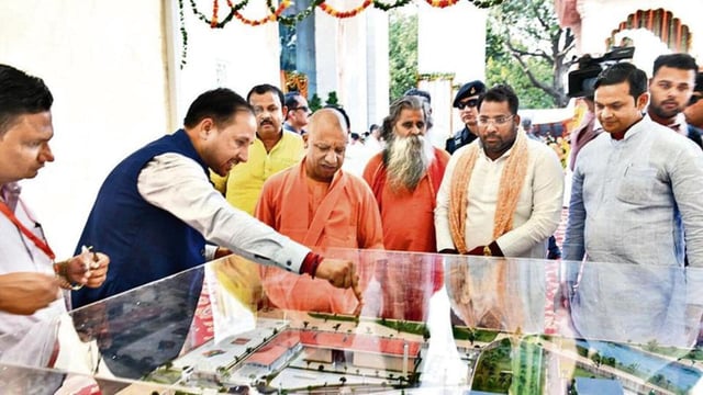 Uttar Pradesh chief minister Yogi Adityanath in Gorakhpur on Wednesday. (HT Photo)