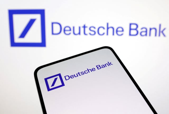 Deutsche Bank logo is seen in this illustration taken March 12, 2023. REUTERS/Dado Ruvic/Illustration