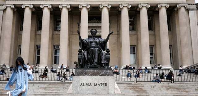Le campus de l'Université Columbia à New York, le 14 avril 2025