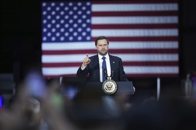 Vice President JD Vance speaks at Don&#39;s Machine Shop in West Pittston, Pa., Wednesday, July 16, 2025.