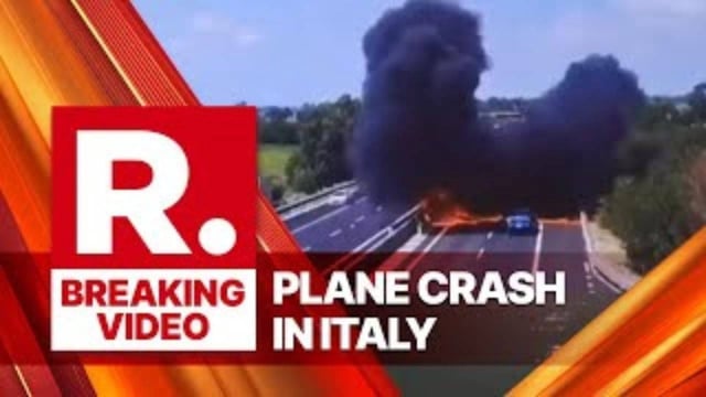 Plane Crash in Italy's Brescia  | Image: Republic 