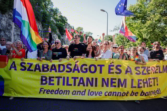 Mayor of Budapest Gergely Karacsony attends The Budapest Pride March in Budapest, Hungary, June 28, 2025. REUTERS/Lisa Leutner/File Photo