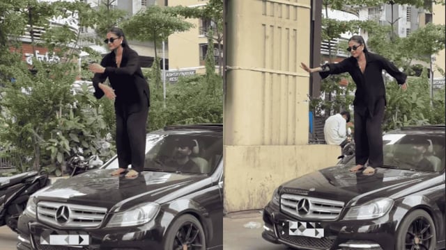Influencer Dances on Moving Car in Navi Mumbai in a Viral Video | Image: Instagram