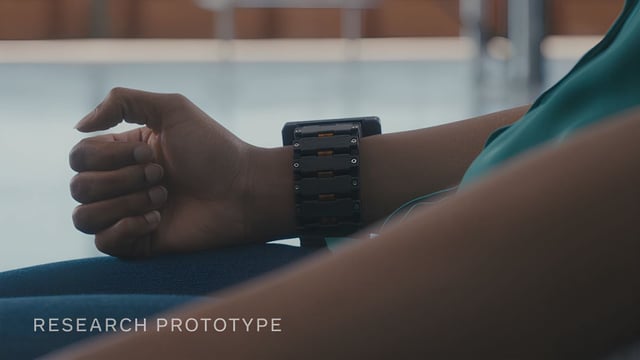 An early prototype of Meta's sEMG wristband