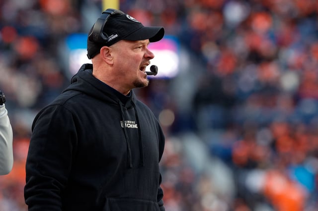 Dec 18, 2022; Denver, Colorado, USA; Denver Broncos head coach Nathaniel Hackett in the third quarter against the Arizona Cardinals at Empower Field at Mile High. Mandatory Credit: Isaiah J. Downing-USA TODAY Sports/File Photo