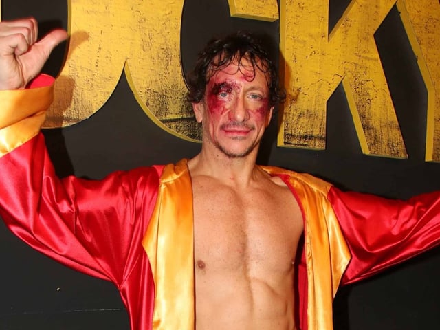 Nicolás Vázquez en la obra de teatro "Rocky". Foto: movilpress