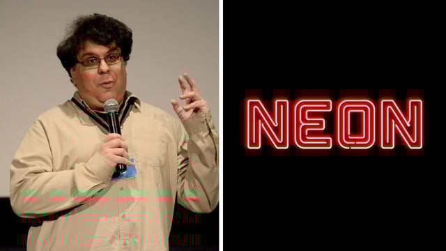 David Laub (Credit: Michael Kovac/WireImage) and Neon Logo (Credit: Neon)