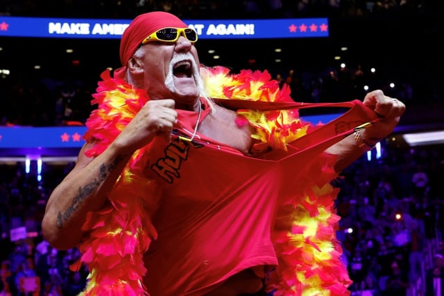 Hulk Hogan à New York pour soutenir Donald Trump le 27 octobre 2024