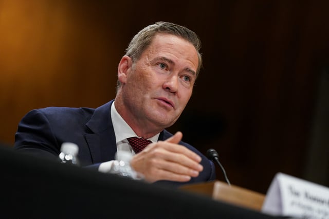 Former National Security adviser Mike Waltz, nominated to be U.S. ambassador to the United Nations, testifies before a Senate Foreign Relations Committee confirmation hearing on Capitol Hill in Washington, D.C., U.S., July 15, 2025. REUTERS/Ken Cedeno/File Photo