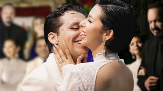 Ángela Aguilar y Christian Nodal celebran su primer aniversario de bodas.