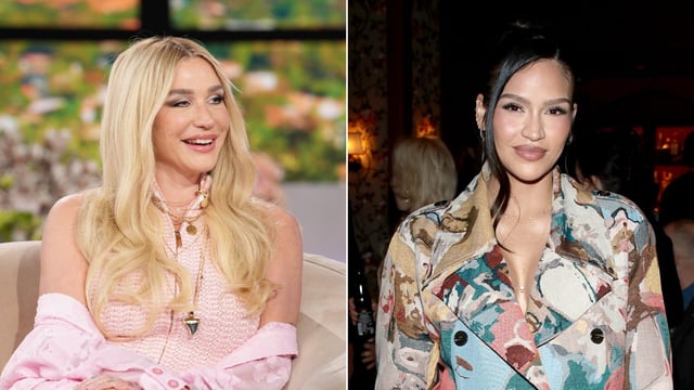 (L-R) Kesha in May 2025; Cassie Ventura in March 2025
