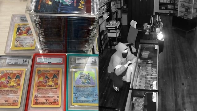 stolen pokemon cards and man stealing them