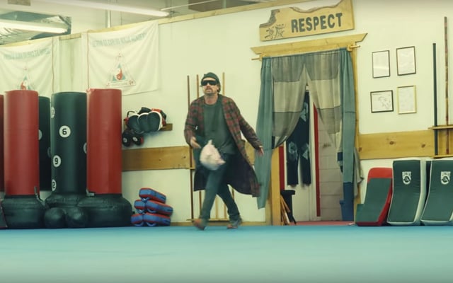 A still from the upcoming Paul Thomas Anderson film “One Battle After Another,” starring Leonardo DiCaprio.