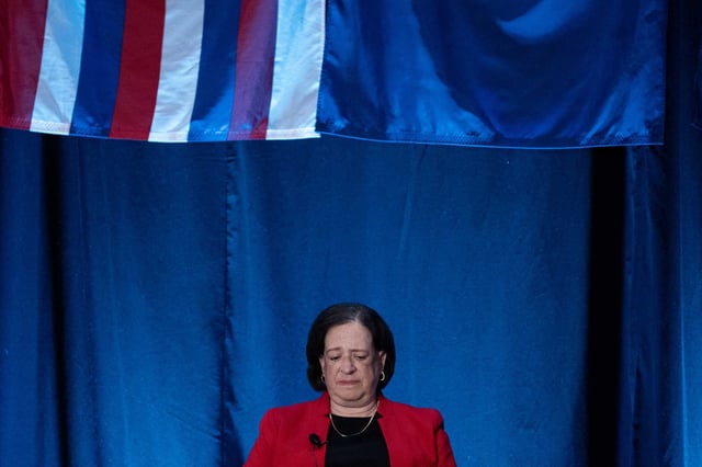 Supreme Court Justice Elena Kagan speaks at the 2025 Ninth Circuit Judicial Conference in Monterey, Calif. on July 24, 2025.