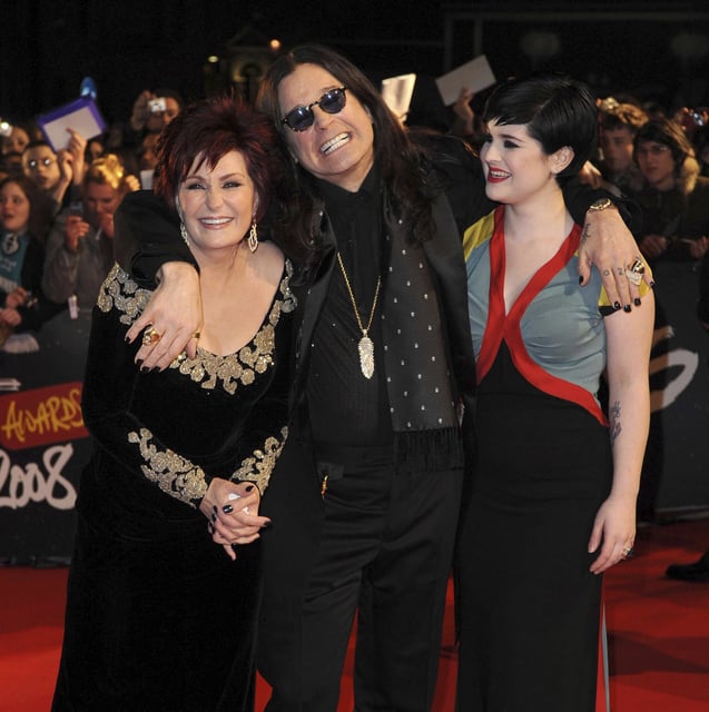 Sharon Osbourne, Ozzy Osbourne and Kelly Osbourne at the 2008 BRIT Awards held on February 20, 2008, at Earls Court in London, England, UK.
