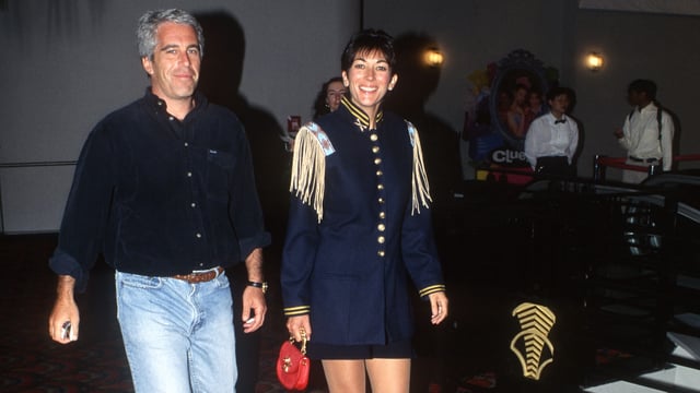 NEW YORK, NY – JUNE 13: Jeffrey Epstein and Ghislaine Maxwell attend Batman Forever/R. McDonald Event on June 13, 1995 in New York City. (Photo by Patrick McMullan via Getty Images)