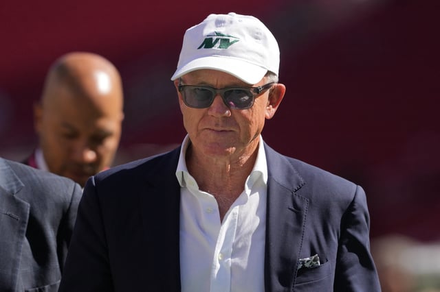 Sep 9, 2024; Santa Clara, California, USA; New York Jets owner Woody Johnson walks on the field before the game against the San Francisco 49ers at Levi's Stadium. Mandatory Credit: Darren Yamashita-Imagn Images/File Photo