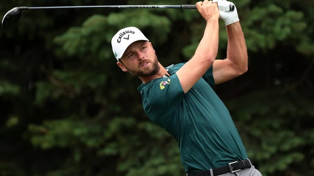 Adam Svensson of Canada plays his shot from the second tee during the first round of the 3M Open 2025 at TPC Twin Cities on Thursday, July 24, 2025, in Blaine, Minnesota. (Andrew Wevers/Getty Images/TNS)