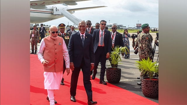 PM Modi with Maldives President Muizzu | ANI