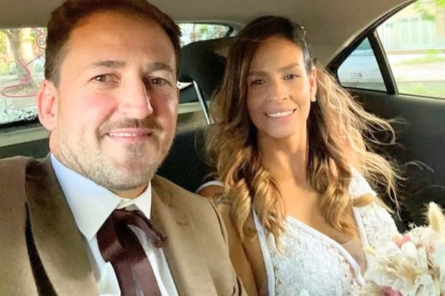 Julieta Silva y Lucas Giménez cuando se casaron