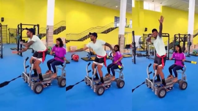 Suryakumar Yadav and Shreyanka Patil hop on to the viral 'Aura Farming' trend | Image: X (Screengrab)