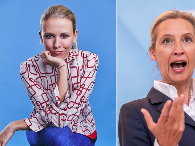 FOCUS-online-Kolumnistin NEna Brockhaus (l) und AfD-Chefin Alice Weidel