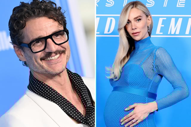 Pedro Pascal (L) and Vanessa Kirby (R) attend The Fantastic Four: First Steps World Premiere at the Dorothy Chandler Pavilion in Los Angeles, California on July 21, 2025.