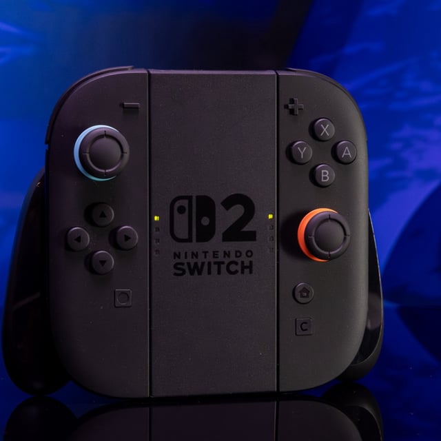 a close-up of the new nintendo switch 2 console
