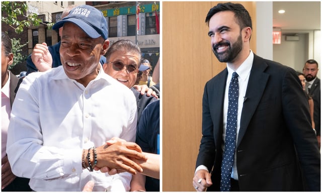 Eric Adams and Zohran Mamdani. (Barry Williams / New York Daily News)