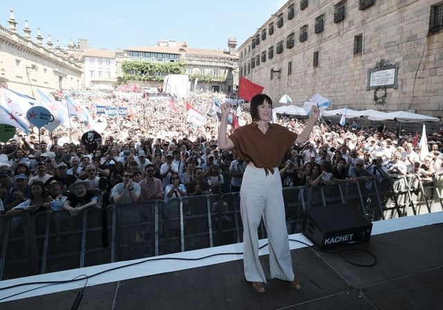 Ana Pontón, al finalizar la marcha