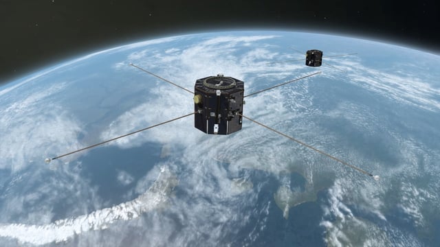An artist’s depiction of one of NASA’s Tracers. Southwest Research Institute is managing the mission to study effects of space weather on the Earth’s protective magnetic shield. The mission’s twin satellites flew to space aboard a SpaceX Falcon 9 rocket on July 23.