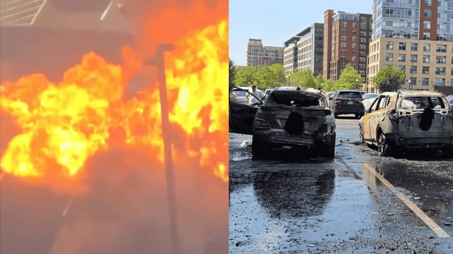 Massive Vehicle Explosion in Arlington Caught on Camera | Image: X