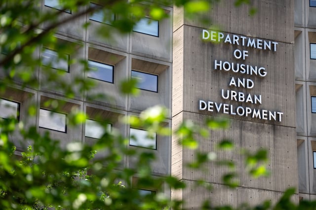 WASHINGTON, DC - JULY 8: The Robert C. Weaver Federal Building, the current headquarters of the U.S. Department of Housing and Urban Development is seen on July 8, 2025 in Washington, DC. HUD and its 2,700 employees, is relocating from its downtown Washington headquarters, where it has been located since its dedication in 1968, to the former National Science Foundation offices in Alexandria, Virginia. (Photo by Kent Nishimura/Getty Images)