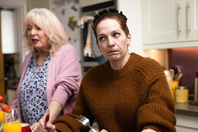 Alison Steadman as Sue and Katherine Parkinson as Rachel (Photo: BBC/BBC Studios/Jonathan Browning)