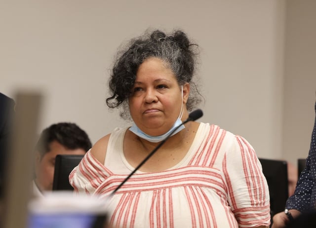 Naida Jorge is pictured during her arraignment in Bronx Criminal Court on Wednesday, July 25, 2025 in New York City. (Brigette Steelier / New York Post / Pool)