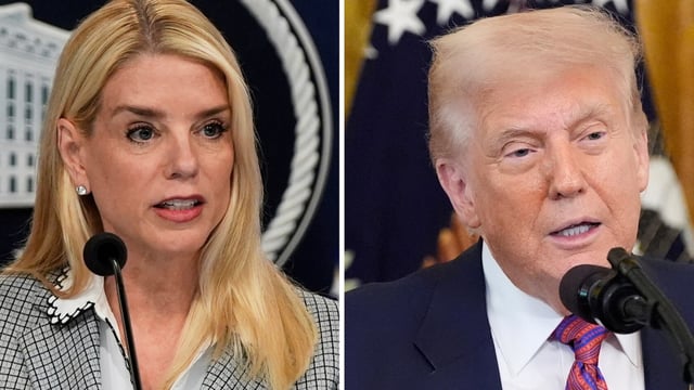 Pam Bondi is under scrutiny for her communication on the Epstein case. (AP Photo/Richard Drew, Jose Luis Magana, Julia Demaree Nikhinson, Alex Brandon, file)