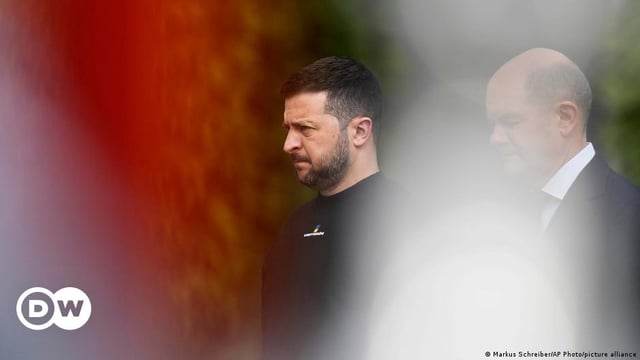 German Chancellor Olaf Scholz meets with Volodymyr Zelenskyy in Berlin
