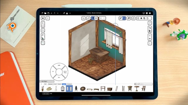 Mockup of the iPad app. Image: Blender
