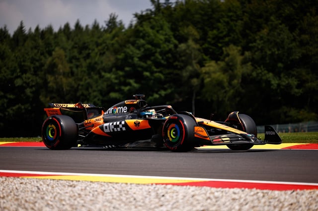 Oscar Piastri le sacó medio segundo de ventaja a sus principales perseguidores en la única práctica y en la qualy del sprint del GP de Bélgica