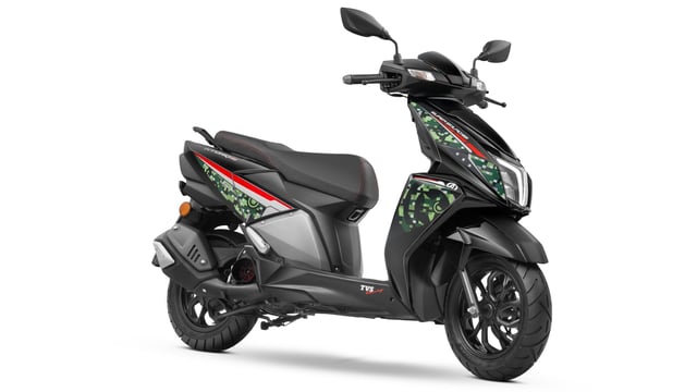 The TVS NTorq 125 Super Soldier is inspired Marvel hero Captain America and gets a new camo-themed livery