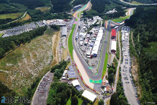 Aerial view of Spa-Francorchamps, 2024